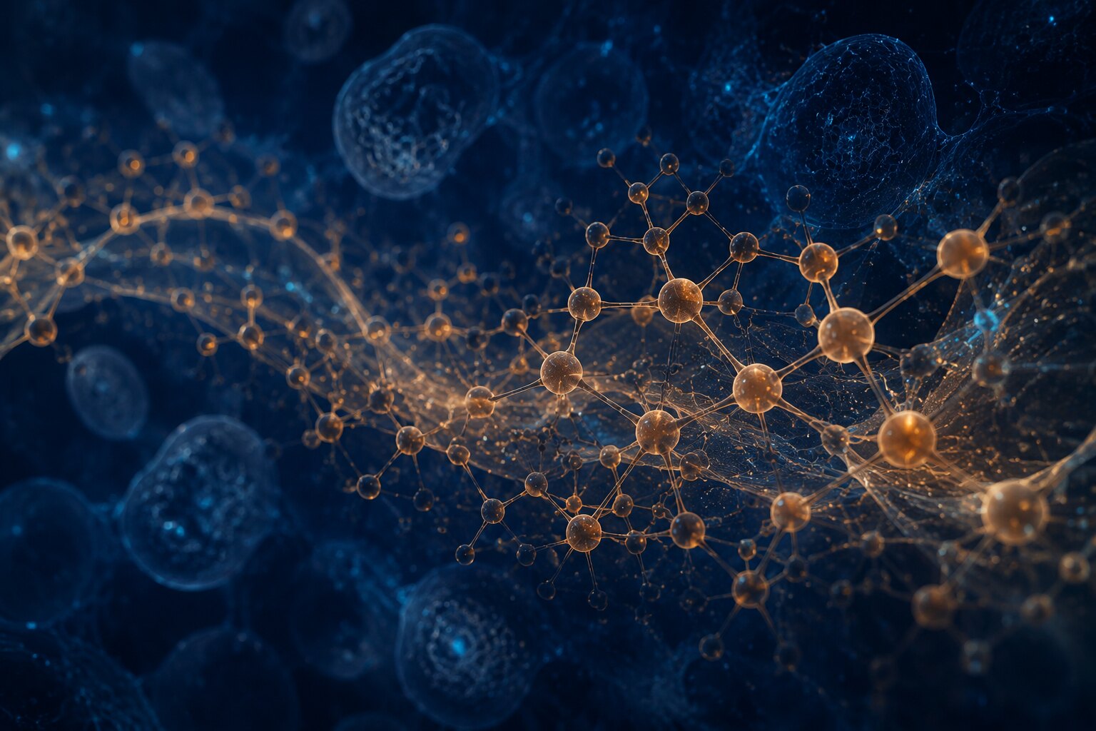 Abstract molecular illustration for fenbendazole research