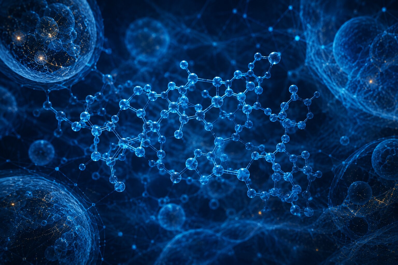 Abstract molecular illustration for ivermectin research